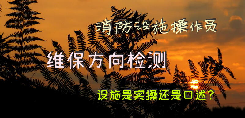 消防设施操作员维保方向检测设施是实操还是口述？