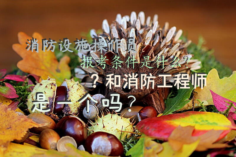 消防设施操作员报考条件是什么？和消防工程师是一个吗？